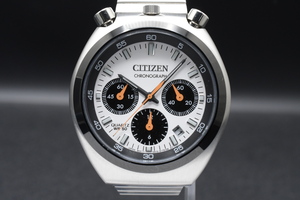 美品 CITIZEN RECORD LABEL Ref:0510-S127718 シチズン レコードレーベル ツノクロノ クロノグラフ クォーツ 腕時計 ■29337