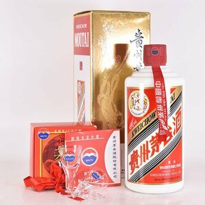 1円～★貴州茅台酒 マオタイ酒 天女ラベル 2010年 ＊グラス 冊子 箱付 ※ 500ml/948g 53% 中国酒 MOUTAI G210036