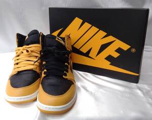 NIKE AIR JORDAN 1 RETRO HIGH OG GS ナイキ エアジョーダン 1 レトロ ハイ 575441-701 サイズ 24.0cm イエロー&ブラック レディース