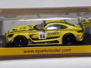 新品 1/43 スパーク SPARK Mercedes-AMG GT3 No.86 5th - 24h SPA 2016 HTP Motorsport　 ドライバー：T. Jager - G. Paffett - M. Gotz