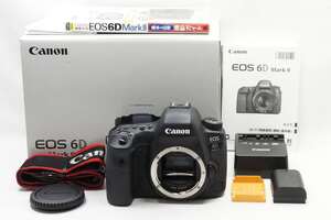 【適格請求書発行】美品 Canon キヤノン EOS 6D Mark II ボディ デジタル一眼レフカメラ 元箱付【アルプスカメラ】240913n