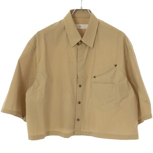 TOGA VIRILIS トーガ ビリリース 23SS Typewriter S/S short shirt タイプライターストライプシャツ ベージュ 48 TV31-FJ316 ITTWID6IA7SS