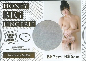 高橋しょう子　　ジューシーハニー 43　　ビッグランジェリーカード　　HONEY BIG LINGERIE　　15枚限定