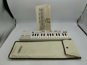 【HW99-55】【80サイズ】▲CASIO カシオ/ミニキーボード シンセサイザー PT-20/ジャンク/※傷・電池室錆・汚れ有