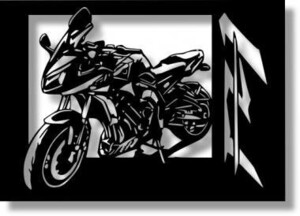 ヤマハ(YAMAHA) FZ-1の切り絵　【A4サイズ】[B4-022]