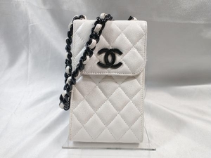 【鑑定書付き】CHANEL マトラッセ マトラッセ プラチェーン ポシェット フォンホルダー ポーチ 30※※※※68 バッグ 店舗受取可