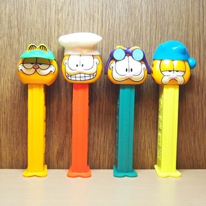 PEZ　ペッツ　ガーフィールド　フィギュア　帽子　4個　セット　アメトイ　アメリカ雑貨