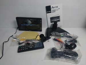 sr1234 048 通電確認のみ AVOX ポータブル液晶テレビ JAO-700AT ポータブルテレビ オンダッシュモニター ワンセグ 現状品 中古