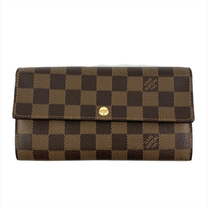 ルイヴィトン LOUIS VUITTON ポルトフォイユ・サラ 長財布 ダミエ エベヌ N61734 CA0017