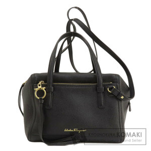 Salvatore Ferragamo サルヴァトーレフェラガモ ロゴ 2WAY ハンドバッグ レザー レディース 中古