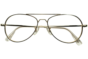 安定グッドバランス 超実用的1960s フランス製 デッドストック FRAME FRANCE フレンチ スモール アビエーター GOLD METAL 52/20実寸 眼鏡 