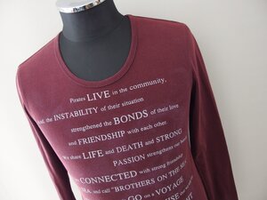 ニコルクラブフォーメン★長袖Ｔシャツ★長袖クルーネックTシャツ★ロンT★英字レタリングプリント★サイズ46★NICOLE CLUB FOR MEN