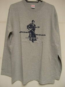 即決★新品長袖ブルースＴシャツ★ロバート・ジョンソン★ROBERT JOHNSON★グレーボディ×ネイビープリント★S/M/L/XLサイズ