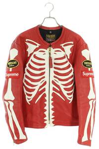 シュプリーム SUPREME バンソン 17AW Leather Bones Jacket サイズ:M ボーンレザージャケット 中古 SB01