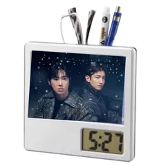 TVXQ 東方神起 写真入り ペン立て付き 置き時計 時計 フォトフレーム 韓流 グッズ ph042-05