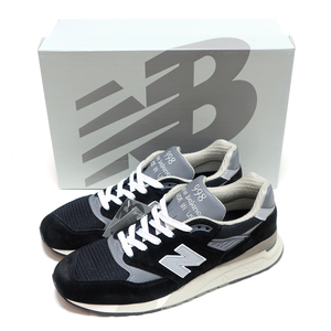 NEW BALANCE U998BL US5.5 23.5cm BLACK SUEDE MADE IN USA ( ニューバランス 998 ブラック 黒 スエード アメリカ製 )