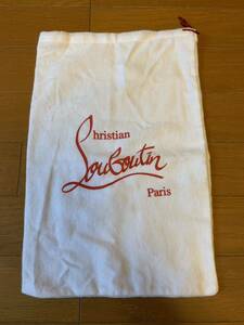 正規 Christian Louboutin クリスチャン ルブタン 付属品 シューズバッグ 保存袋 白 サイズ 縦 34cm 横 22cm
