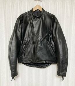 美品 [Langlitz Leathers] CASCADE ゴートスキン カスタムキャスケード ライダース レザージャケット 38-40程度 山羊革 ラングリッツレザー