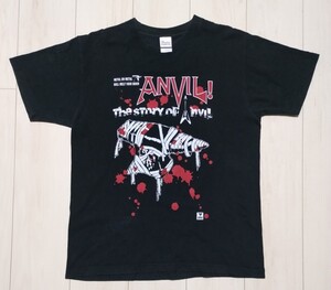 アンビル ANVIL　半袖 Tシャツ Ｍ　黒　METAL ON METAL　ロックT　ヘヴィメタル