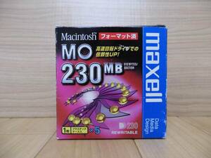 F0) maxell データ用 3.5型　MO 230MB Windowsフォーマット 5枚パック　ケース入