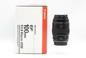 ■Canon キヤノン EF 100mm f2.8 Macro USM マクロレンズ 動作品 箱 20805920-V