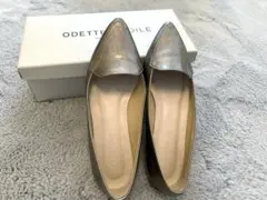 Odette e Odile ゴールド フラットシューズ 23cm