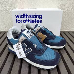 576足限定 オリジナル復刻 NEW BALANCE OM576OGN UK製 US8 26cm スエード 新品 イギリス英国製 ネイビー×グレー M576 OG NB スニーカー