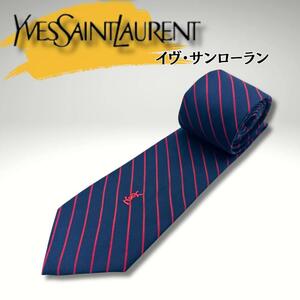 Yves Saint Laurent イヴ・サンローラン ネクタイ　ネイビー系