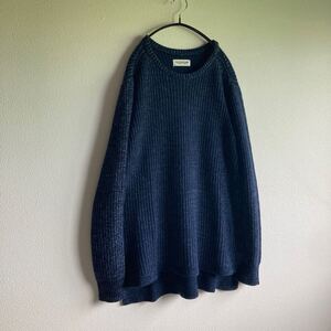 1円スタート! Ron Herman Denim ライン ロンハーマン デニム カシミヤ混 ウォッシュ加工 ニット セーター ヴィンテージ インディゴ RHC S