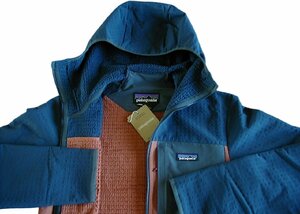 ■未使用■【新品XS】パタゴニア M’s R2テックフェイス・フーディ ■ Patagonia New Navy w/Burl Red (NYBL)■