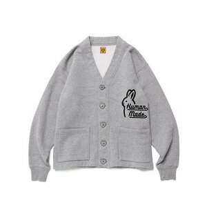 HUMAN MADE ヒューマンメイド SWEATSHIRT CARDIGAN CARDIGAN カーディガン グレー 兎 うさぎ L 中古 TN 1