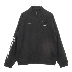 エフシーアールビー/エフシーレアルブリストル 24AW TEAM TRACK JACKET ロゴプリント トラックジャケット ブラック FCRB-242003