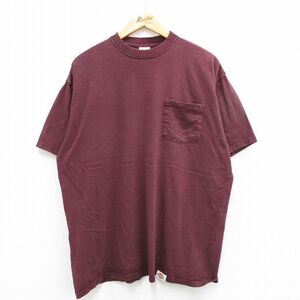 XL/古着 ディッキーズ Dickies 半袖 ビンテージ Tシャツ メンズ 00s 胸ポケット付き 大きいサイズ コットン クルーネック エ