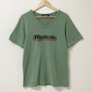 初期 HYSTERIC GLAMOUR ロゴ Tシャツ グリーン フリーサイズ ヒステリックグラマー 半袖 カットソー Tee archive 4040130