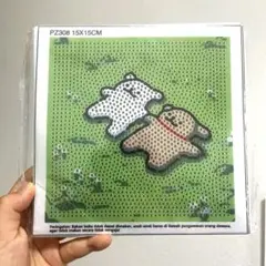 insダイヤモンドdiy手貼り付け装飾ステッカー15X15CM 犬のイラスト全新