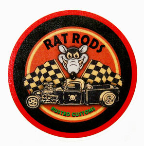 海外　限定品　送料込み RAT RODS HOT ROD DECAL STICKER ラット ロッド ホットロッド ステッカー シール デカール 7.5cm　ステッカー