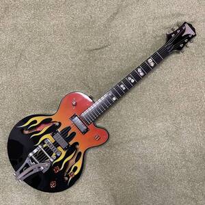 Epiphone Flamekat Ebony with Flame Graphic エピフォン フレイムキャット ロカビリー