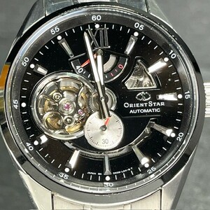 美品 ORIENT STAR オリエントスター WZ0271DK モダンスケルトン 自動巻き 腕時計 アナログ メンズ ブラック ステンレス シースルーバック