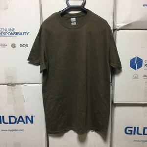 GILDAN オリーブ グリーン M サイズ 深緑 ダークグリーン 半袖無地Tシャツ ポケット無し 6.0oz ギルダン ミリタリー サバゲー、サバイバル