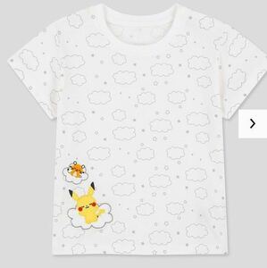 即決★新品未使用★UNIQLO★ポケモン★半袖Tシャツ★サイズ110★子ども★北欧★モンポケ★雲★ポケットモンスター★キッズ★ピカチュー★雲