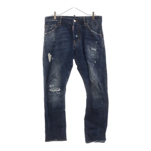 DSQUARED2 ディースクエアード 14AW Classic Kenny Twist Jean ダメージ加工デニムパンツ インディゴ S74LA0661