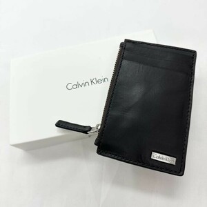 送料無料【中古】【美品】Calvin Klein　カルバンクライン　メンズ　ウォレット　財布　コインケース ブラック br07018032