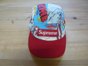 現状品 Supreme キャップ シュプリーム 帽子 Balloon Lodge Camp Cap 赤 バルーンロッジキャンプキャップ 激安1円スタート