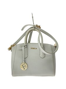 FURLA◆2way/ショルダーバッグ/レザー/GRY