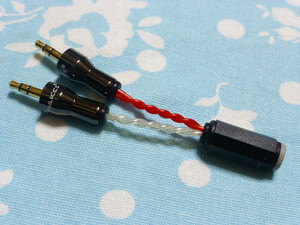 3.5mm4極 (メス) → 3.5mm×2 PHA-3 SU-AX01 Pono Player 変換ケーブル オーグライン