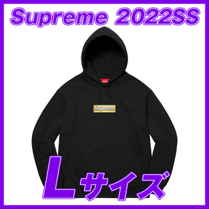 1678　Supreme Bling Box Logo Hooded Sweatshirt(Black)Lサイズ　シュプリーム　ブリング　ボックスロゴ パーカー 黒 L 2022SS