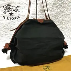 【IL BISONTE】イルビゾンテ キャンディトートバッグ キャンバス レザー