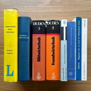 k0122-2 語学関連洋書まとめ / ドイツ語 フランス語 ルーマニア語 英語 辞書 語源 文学辞典 文法 DUDEN ランゲンシャイト