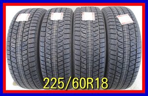 ■新品タイヤ■　225/60R18 100S BRIDGESTONE BLIZZAK DM-V3 ヴァンガード ハリアー エクストレイル等 冬タイヤ 4WD 激安　送料無料　U957