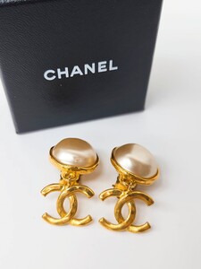 #ma0481 CHANEL シャネル ココマーク イヤリング アクセサリー ゴールドカラー箱付き